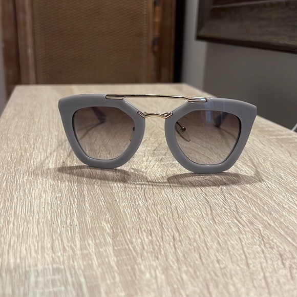 Prada Classic Pilot Cinema Gold Frame Wire - GRAY - Picture 3 of 8